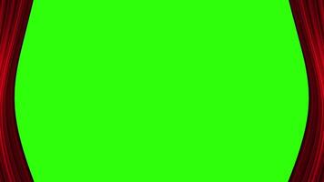 Luxurious red velvet silk curtains slowly opening to reveal a bright chroma key green screen. digitally, draw, elegance, premiere, transition, entertainment, event, falling, festive, film, gathering video