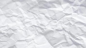 Crumpled paper stop motion animation, Textured paper background. The concept of sketch pad, design, retro style, wrinkle, frayed, blank video