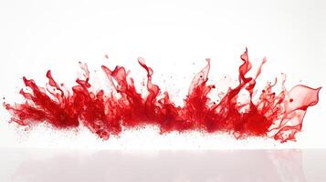 compositi red flare on white background photo