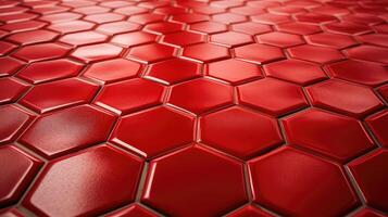 modern red hexagon pattern photo