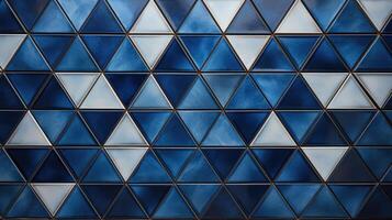 triangles geometric patterns blue photo