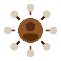 Network Connection Icon Representing Relationships vector