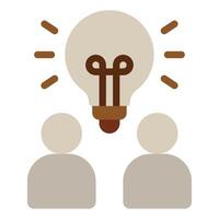 Creative Idea Generation Icon for Collaboration vector