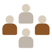 Stylized User Group Icon for Digital Applications vector