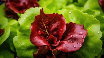 lush lettuce red leaf photo