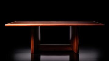 modern wood table isolated photo