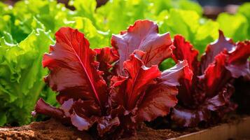 sunlight red oak leaf lettuce photo