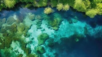 aerial overhead water photo