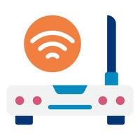 Compact Wireless Router with Enhanced Connectivity Features vector