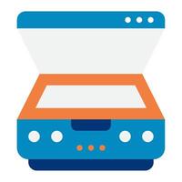 Compact Flatbed Scanner for Quick Document Scanning vector
