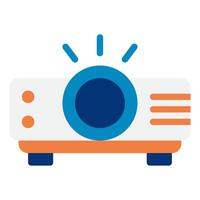 Compact Projector for Presentations and Movie Nights vector