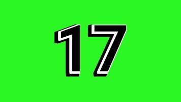 20 seconds countdown timer with bold and eye catching number on green screen video
