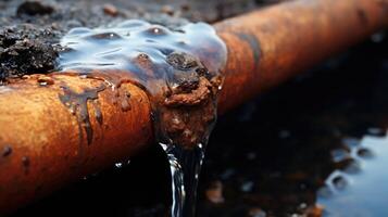 dripping water flowing pipe photo