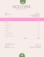 beauty salon invoice template design ideas