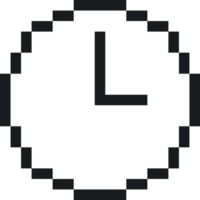 8 bit clock. Alarm clock icon png