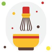 Whisk and Bowl Set for Cooking and Baking vector