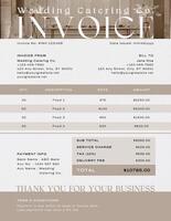 Wedding Catering Invoice template