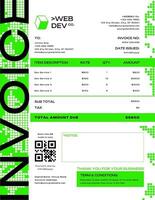 Web Development Tech Company Invoice template
