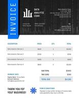 Data Analytic Company Invoice template