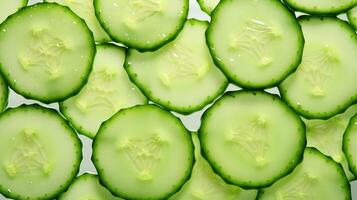 sliced vegetable cucumber background photo