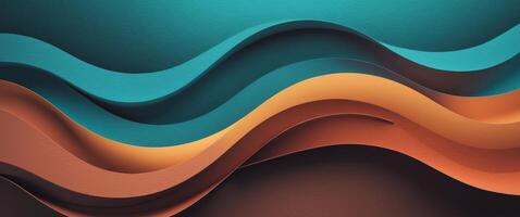 Abstract textured background with a smooth gradient fading from teal to brown. photo