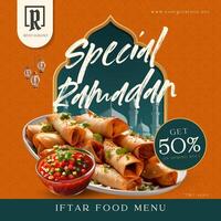 ramadan iftar promotion for social media post template