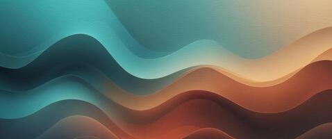 Abstract textured background with a smooth gradient fading from teal to brown photo