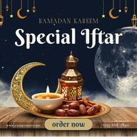 iftar ramadan social media post  template