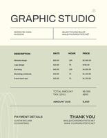 graphic designer invoice template design ideas