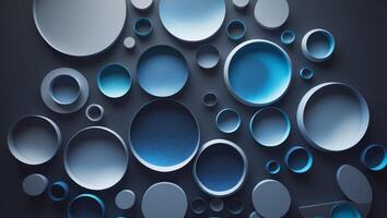 Geometric Circles Displayed on a Dark Background Creating an Engaging Visual Effect photo