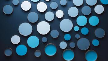 Geometric Circles Displayed on a Dark Background Creating an Engaging Visual Effect. photo
