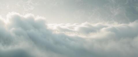 Light Filtering Through Dense Fog and Clouds. photo