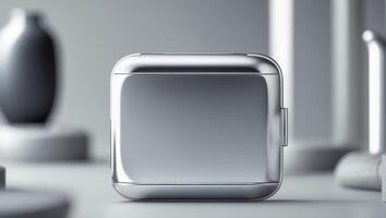 This Stylish Metallic Compact Design is perfect for all your Modern Accessories needs. photo