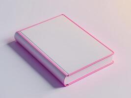Vibrant Color Picture of a Book with a Blank Empty Cover Mockup Template. photo
