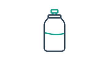 Water bottle animated icon. animated icon related to drink. suitable for user interface, provide visual feedback and more. animation with transparent background video
