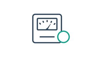 Weight loss animated icon. animated icon related to gym and fitness. suitable for user interface, provide visual feedback and more. animation with transparent background video