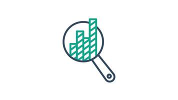 Analysis animated icon. animated icon related to optimize, data analytics. suitable for user interface, provide visual feedback and more. animation with transparent background video