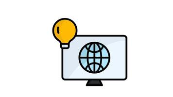 Information technology animated icon. animated icon related innovation. suitable for user interface, provide visual feedback and more. animation with transparent background video