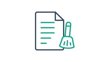 Data cleaning animated icon. animated icon related to purify. suitable for user interface, provide visual feedback and more. animation with transparent background video