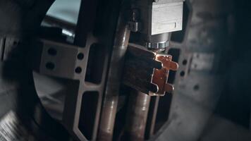 Laser cutting machine for metal. The coordinate machine cuts a rectangular pipe at the enterprise. The complex section is obtained thanks to CNC. video