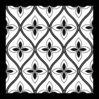 a black and white pattern with a flower design. Pattern Elegant Black and White for Fashion, Textile, Wallpaper, and Carpet Design vector