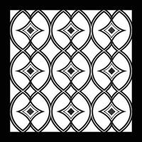 a black and white design with a pattern. Luxurious Black and White Floral Pattern Decorative vector