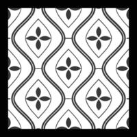 a black and white pattern with a wavy design. Classic Black and White Pattern. vector