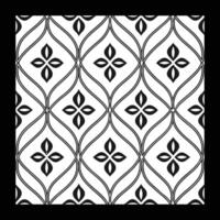 a black and white pattern with a flower design. illustration. vector