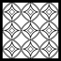 a black and white geometric pattern on a white background. Classic Black and White Floral Pattern vector