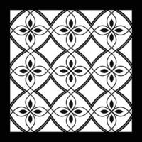 a black and white pattern with a square design. Classic Black and White Pattern. vector
