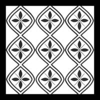 a black and white pattern with a flower design. Classic Black and White Floral Pattern. vector