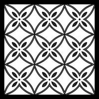 a black and white pattern with a flower design. Black and white floral pattern. illustration. vector