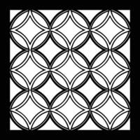 Black and white pattern with decorative elements. Template for laser cutting. illustration. vector