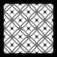 a black and white geometric pattern on a black background. Classic Black and White Floral Pattern vector